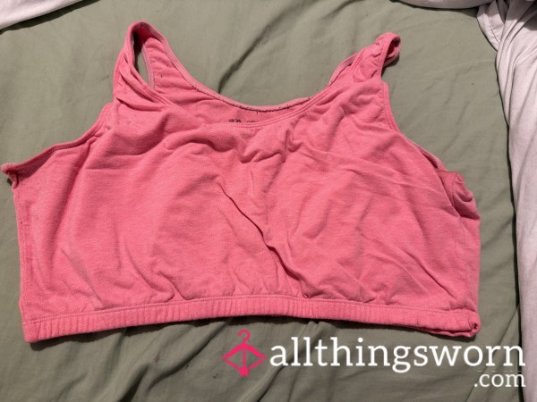 Very Old Hot Pink Cotton Sports Bra