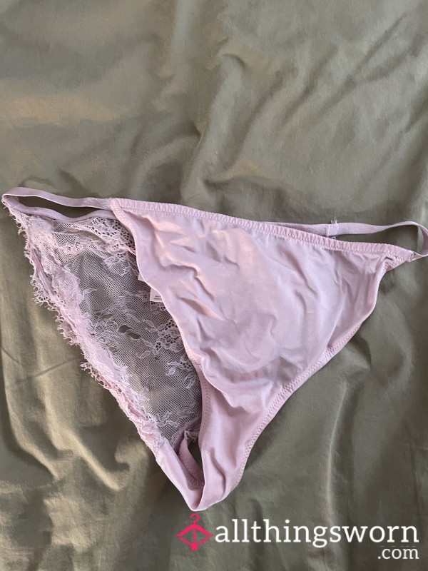 Very Used And Loved Pink Lace Cheeky