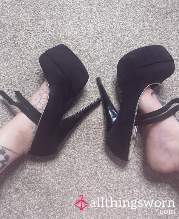 Very Used Black High Heels