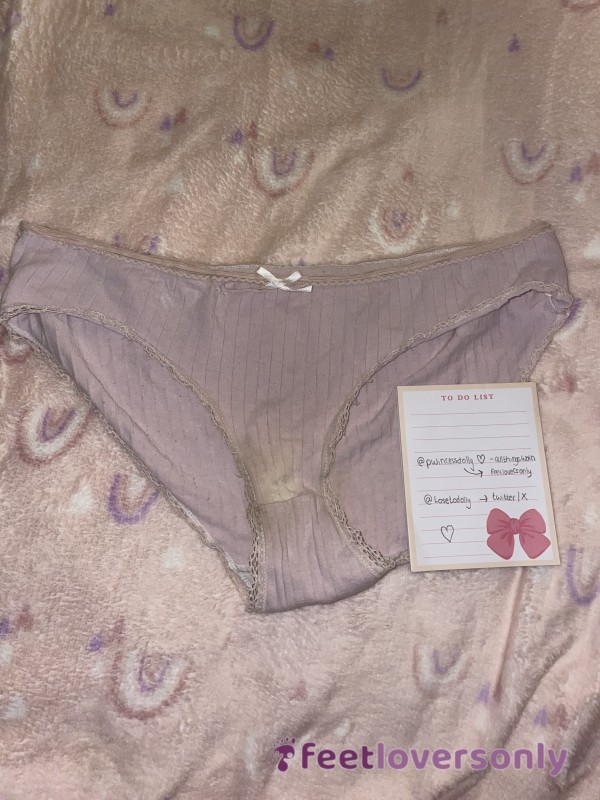 Very Well Worn (3+yrs) Lilac Panties With Bow 🎀