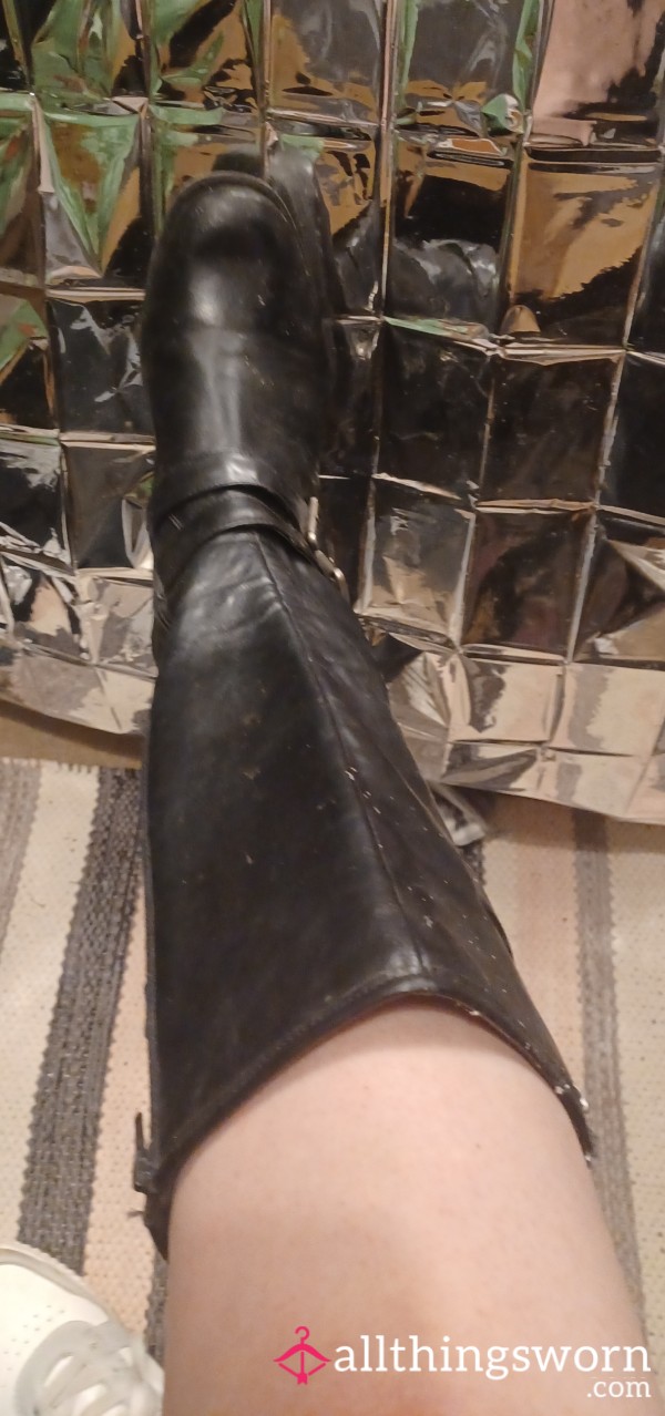 Very Well Worn Leather Boots