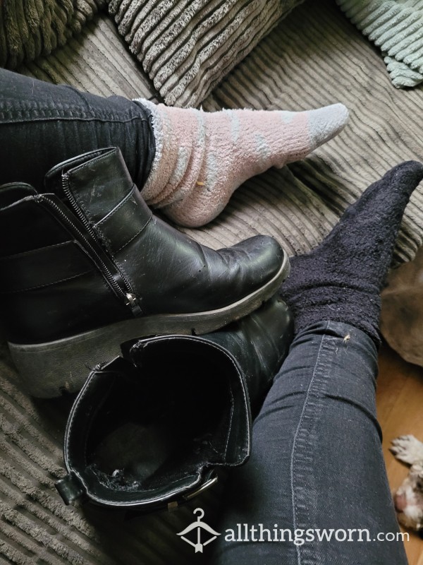 Very Worn And Smelly Ankle Boots