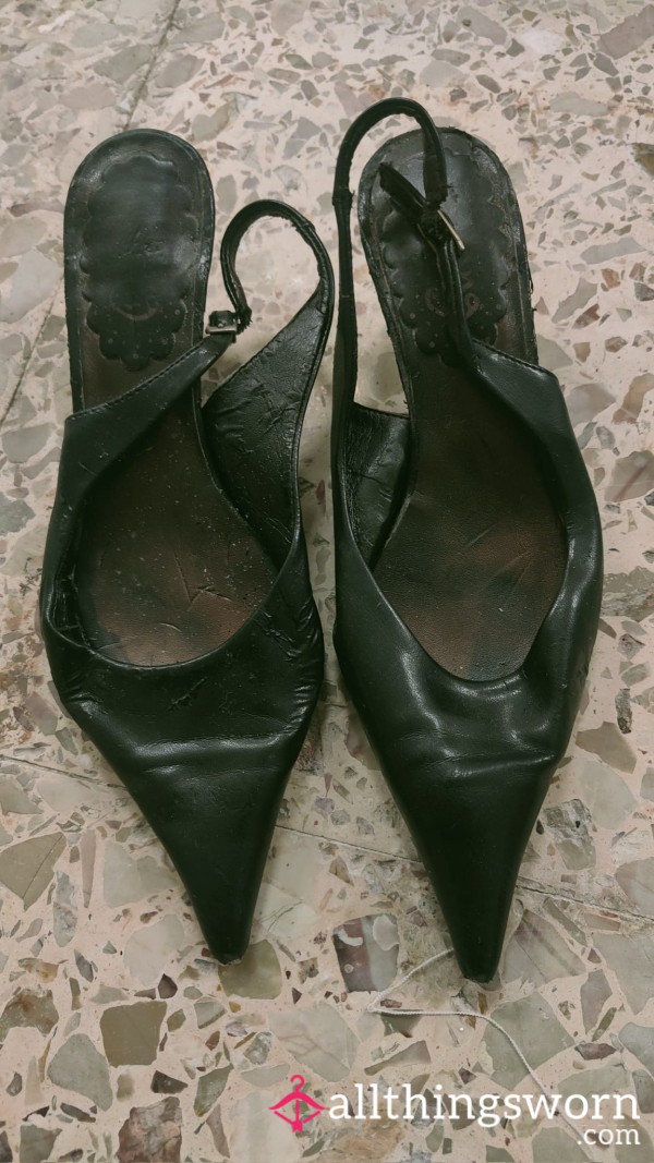 Very Worn Black Heels