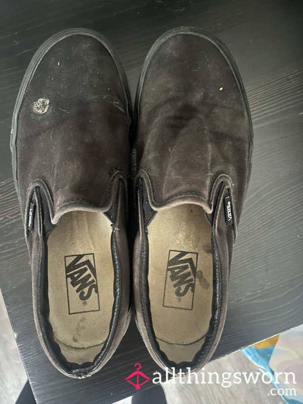 Very Worn Black Vans