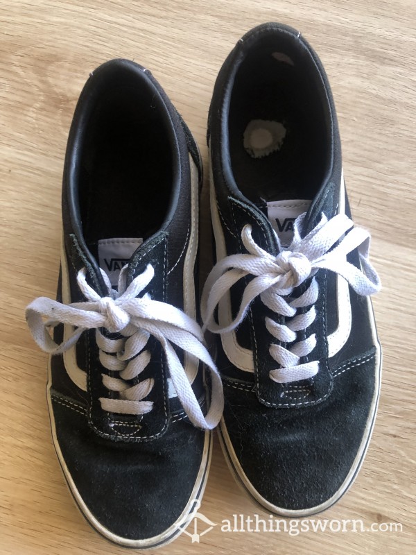 Very Worn Black Vans.