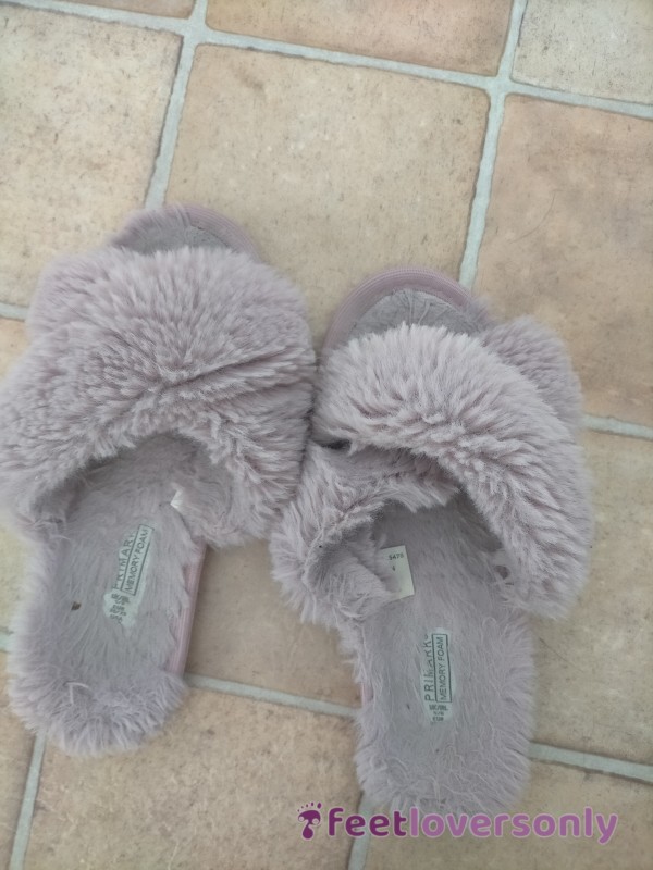 Very Worn Fluffy Slippers