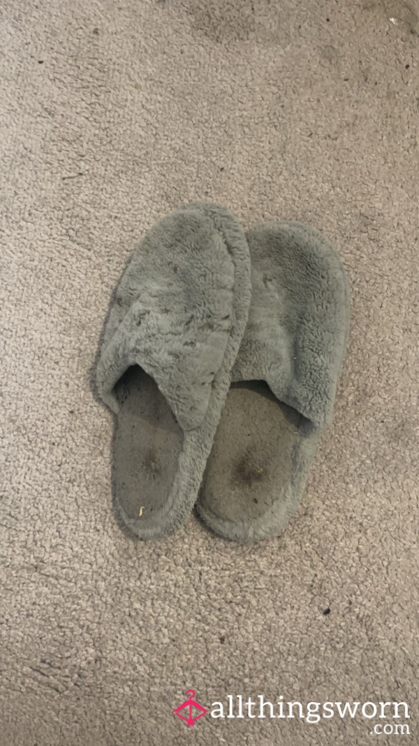 Very Worn Fluffy Slippers