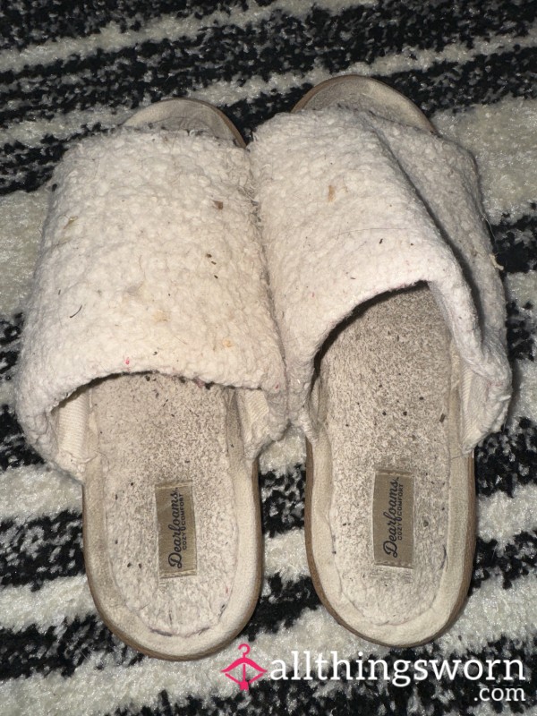 Very Worn Furry Slippers