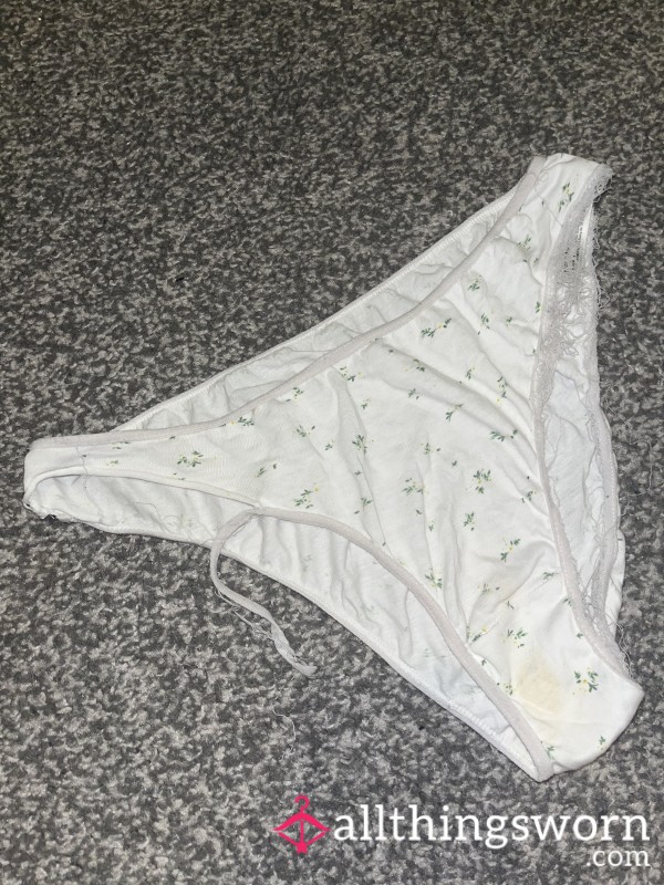 Very Worn Lil White Panties, Ready To Send