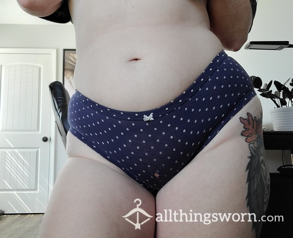 VERY Worn & Torn Polka Dot Panties