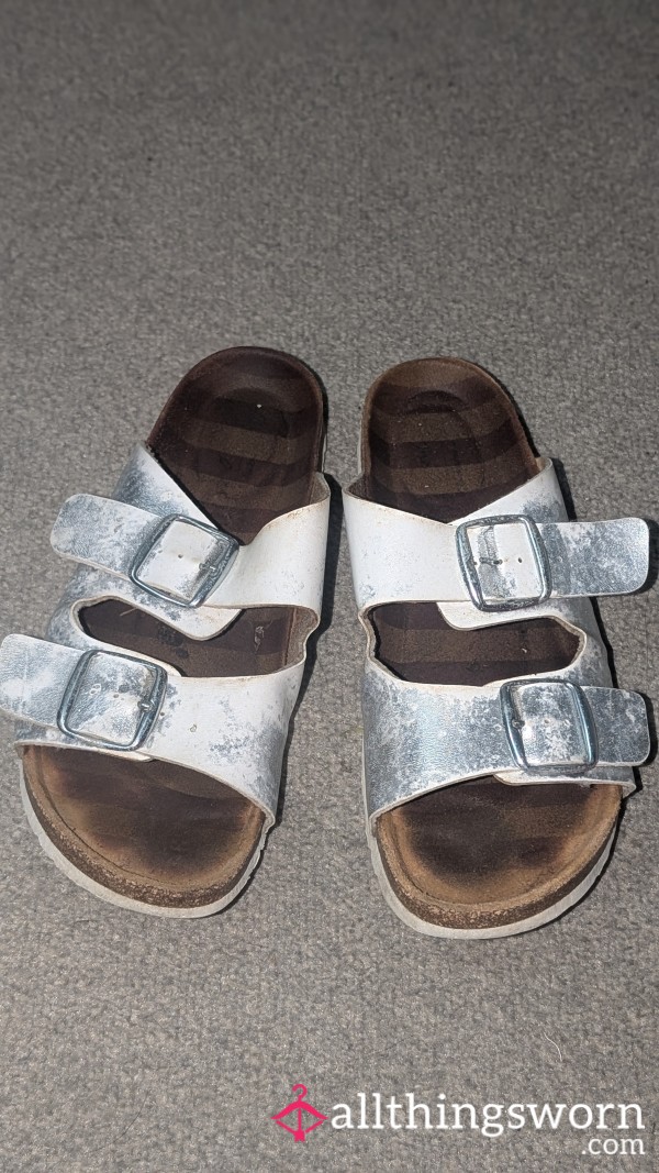 Very Worn Sandals With Sweat Marks