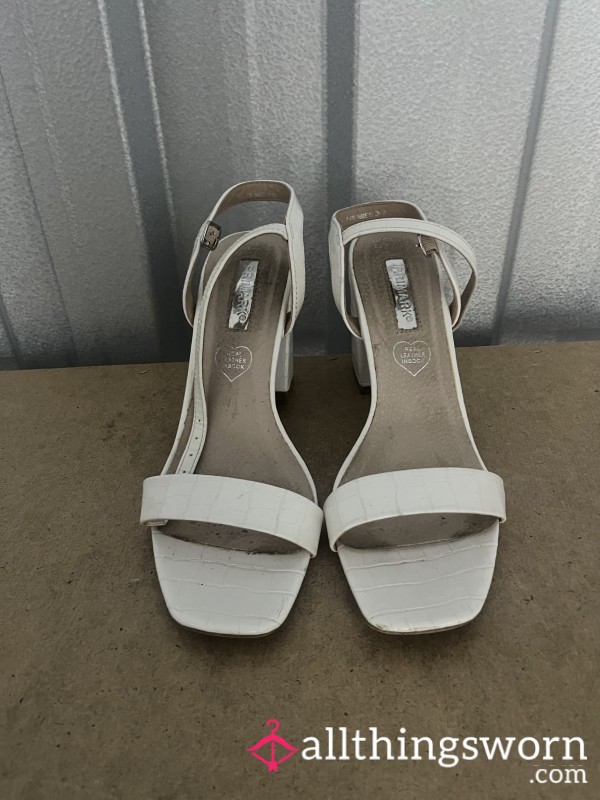 Very Worn White Heels