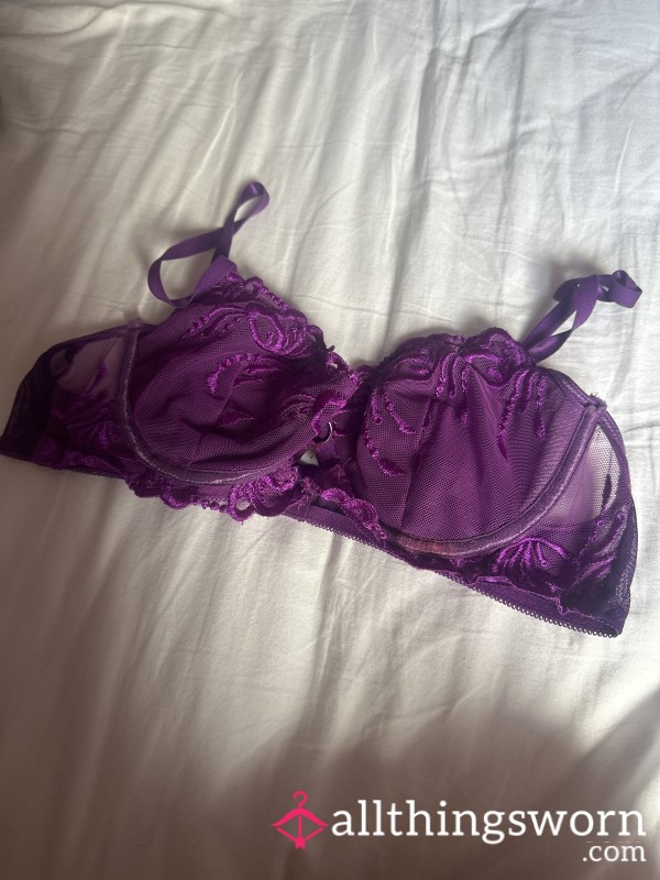 Vibrant Purple Lace Bra