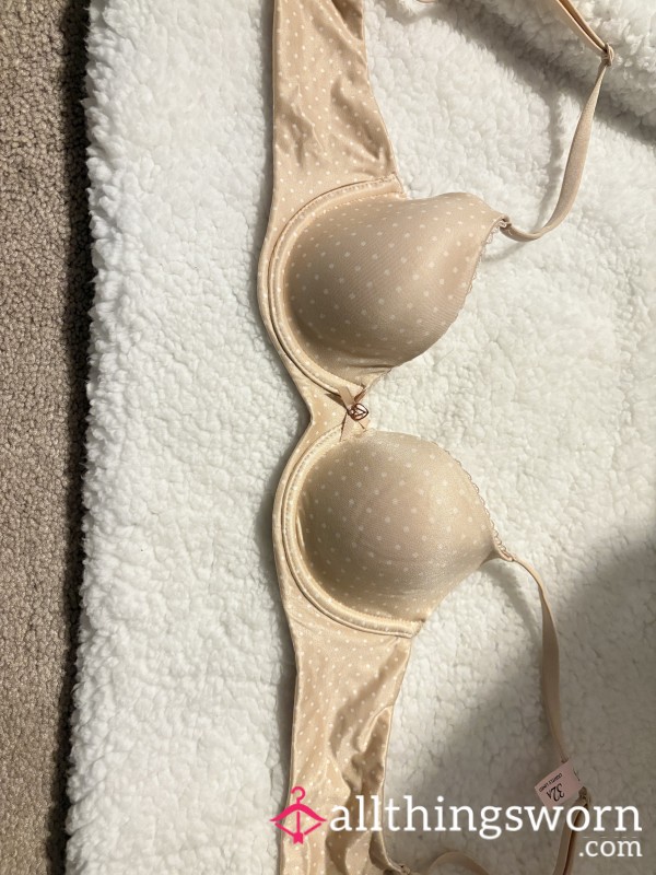 Victoria Secret Bra Nude Poka Dot