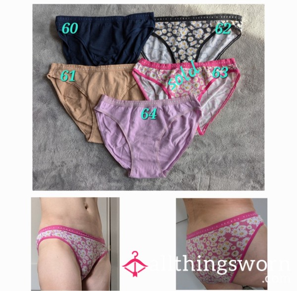 Victoria Secret Cotton Bikini Panties With Add-ons