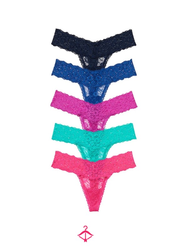 Victoria Secret Lace Diamanté Thongs With 48 Hour Wear 🫦