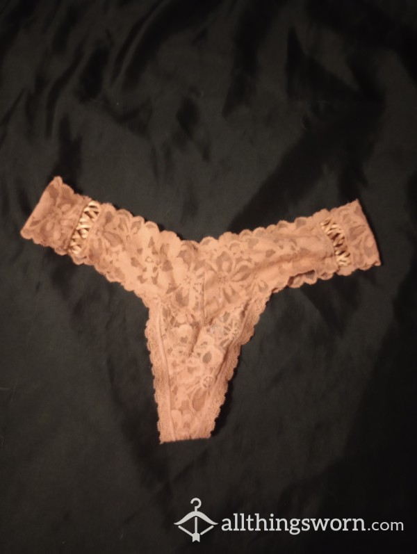 Victoria Secret Nude Lace Thong