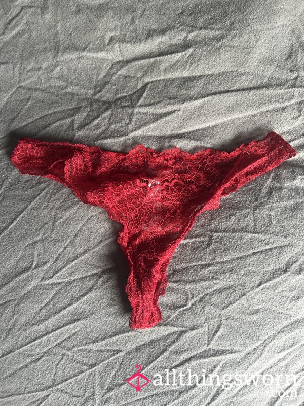 Victoria Secrets Red Lace Thong