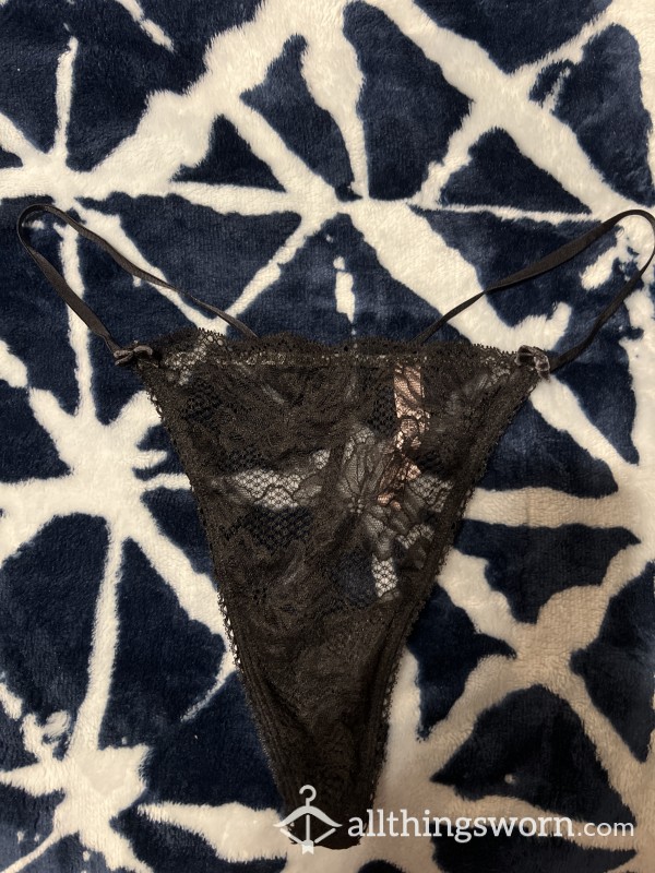 Victoria’s Secret Black Lacey G-string