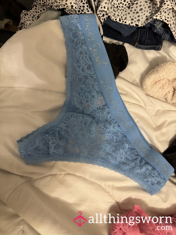 Victorias Secret Blue Lace Thongs🩵