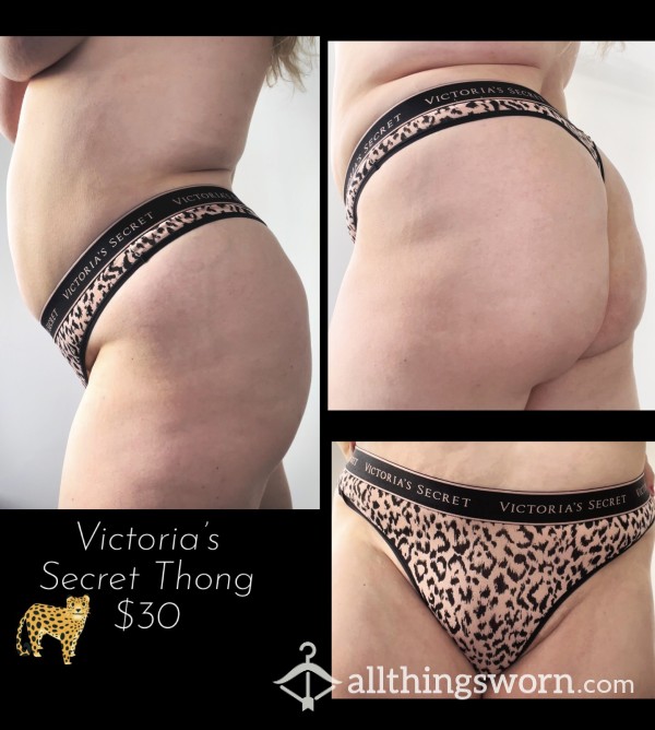 ✨sale $25✨🖤🐆Victoria’s Secret Cheetah Print Thong🐆🖤Size XL🖤