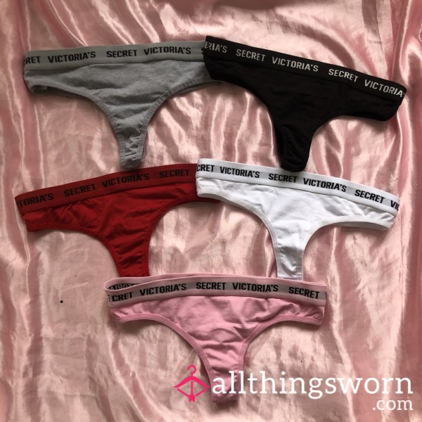 ‘Victorias Secret’ Cotton Sports Waistband Thongs 🥰