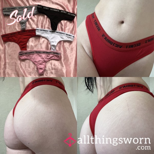 ‘Victorias Secret’ Cotton Sports Waistband Thongs 🥰