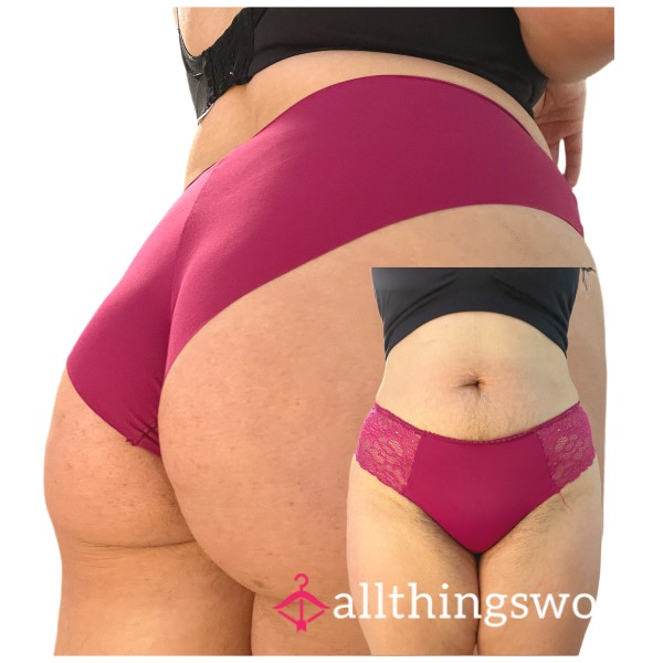 VICTORIAS SECRET FUCHIA NOSHOW SEAMLESS CHEEKY- Medium