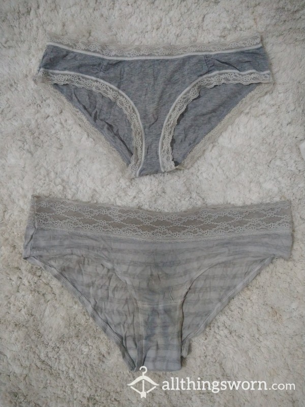 Victoria's Secret Grey And White Panties