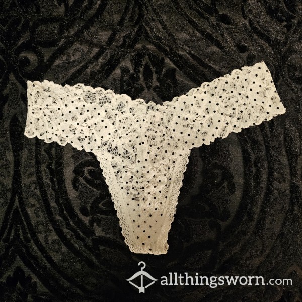 Victoria's Secret Lacy Polka-Dot Thong