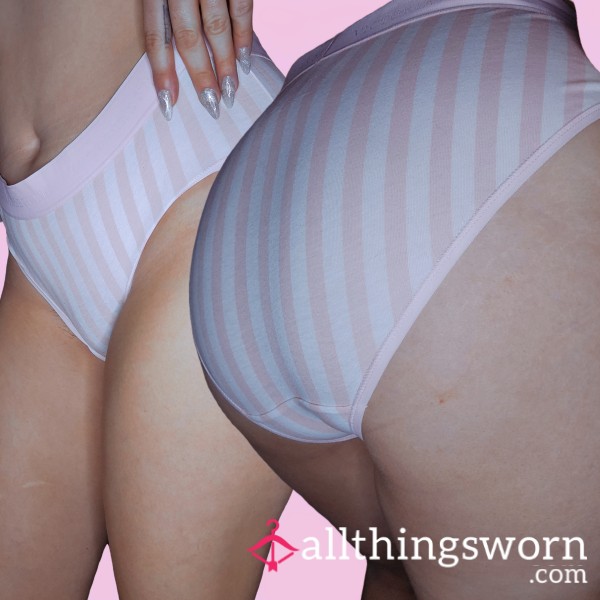 Victoria's Secret Pink And White Striped Cotton Fullback