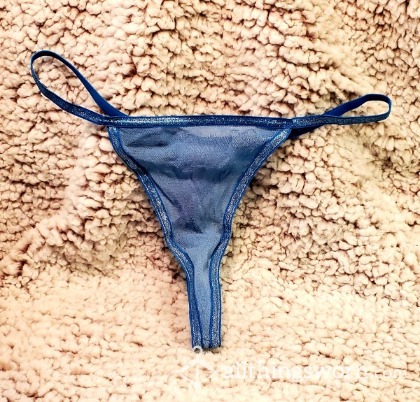 Victoria’s Secret Pink - Blue Mesh G-string - Very Well Worn