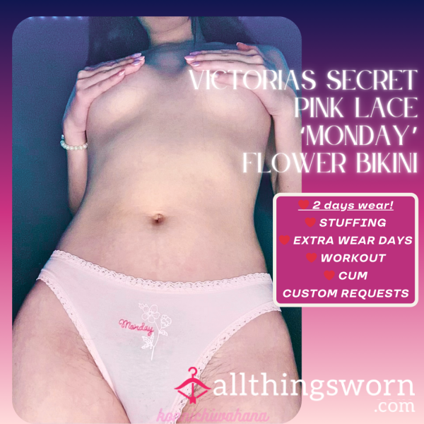 Victorias Secret Pink Lace 'Monday' Flower Bikini