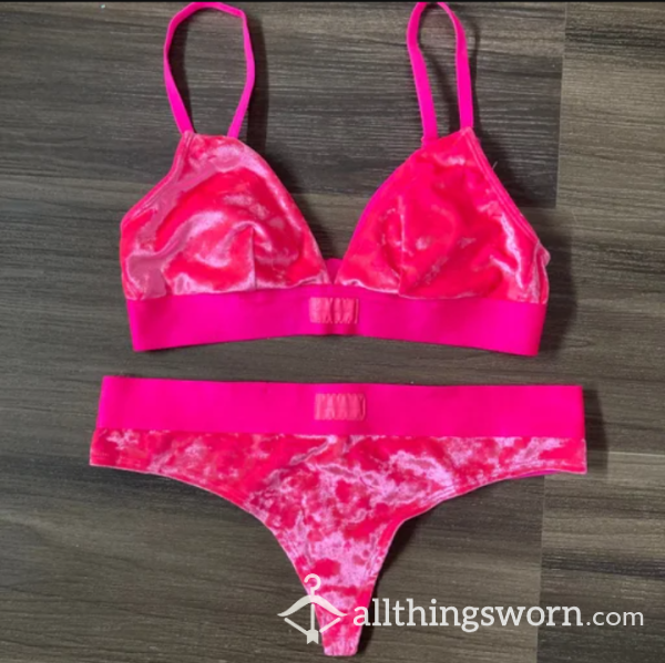 Victoria’s Secret PINK Velvet Matching Set