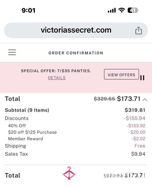 Victoria’s Secret Reimbursement