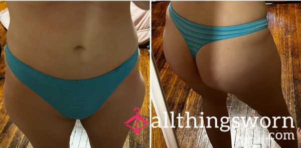 Victoria's Secret S**y Striped Blue Thong