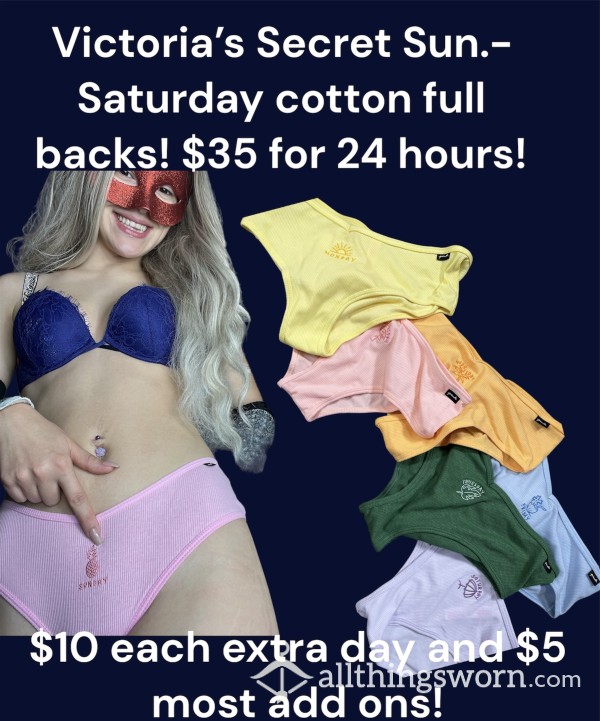 Victoria’s Secret Sun.-Sat. Panties!