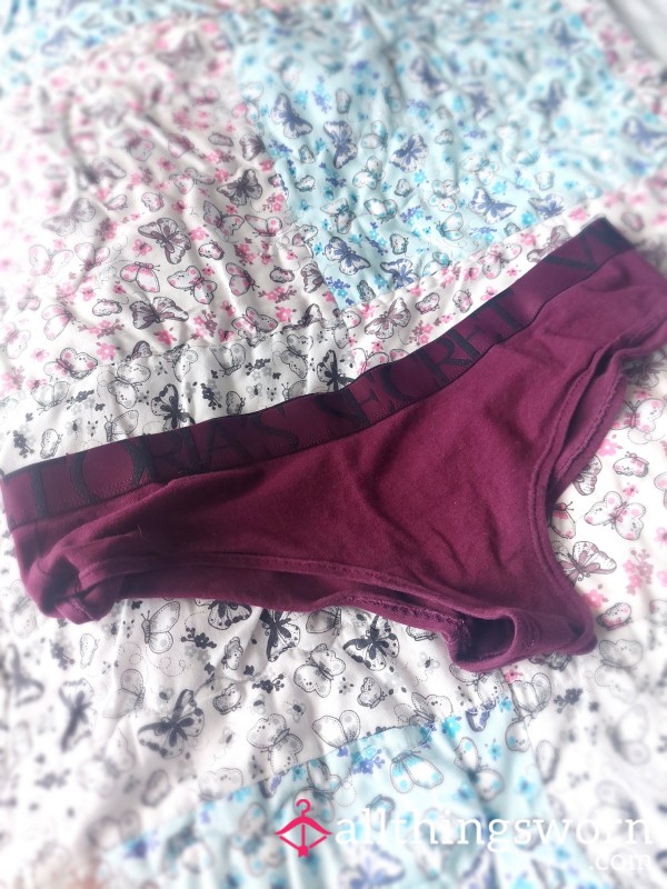 Victoria's Secret Used Burgundy Panties/briefs