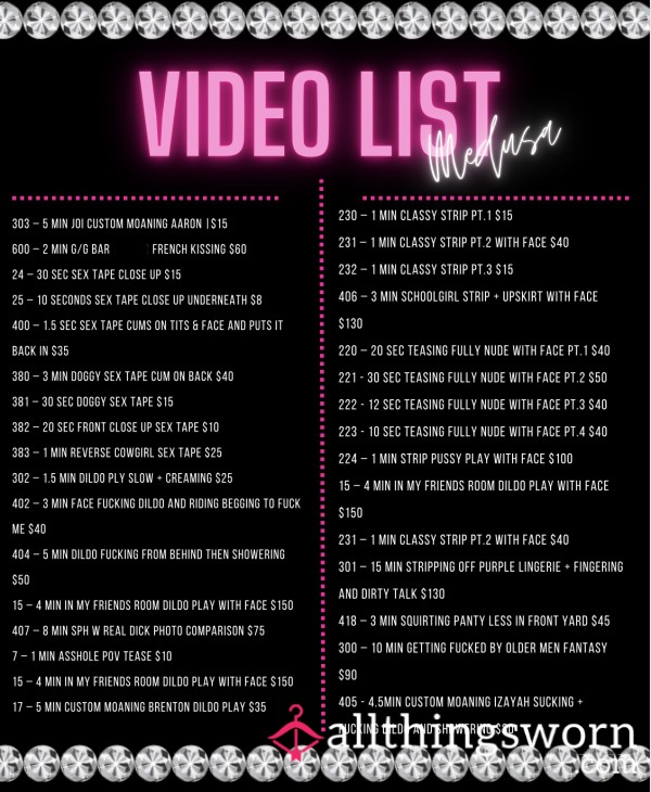 VIDEO LIST #1