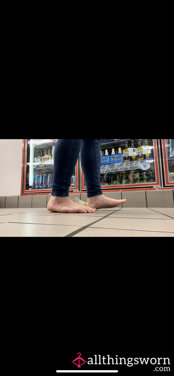 Video Of Me Barefoot At Work Walking In Store Floor