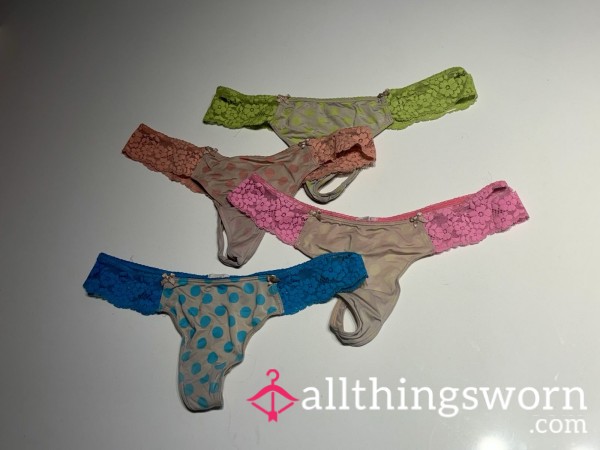 Vintage Aerie Polka Dot Lacey Thongs