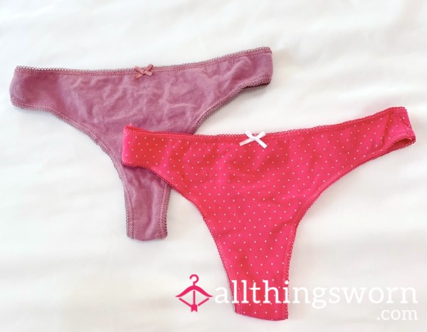 Violet/strawberry Pink Thongs