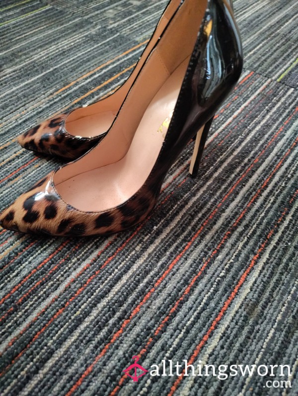 Vocosi Leopard Print Pointy Toe Size 8 1/2