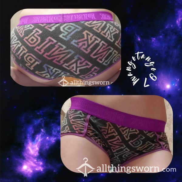 💜VS Boyshort Black And Purple, PINK Panties 🖤