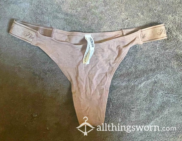 VS Brown Logo Band Thong