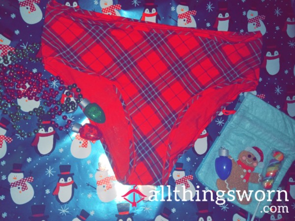 Vs Christmas Plaid Cheeky Panties