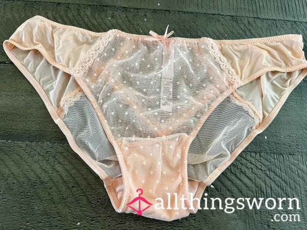 VS Cor*l P**kaboo Panties - 48hr+ Wear