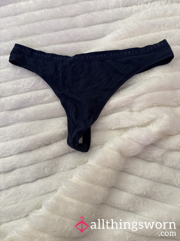 VS Dark Blue Cotton Thong