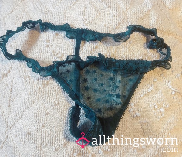 VS Dark Green Ruffle G-String