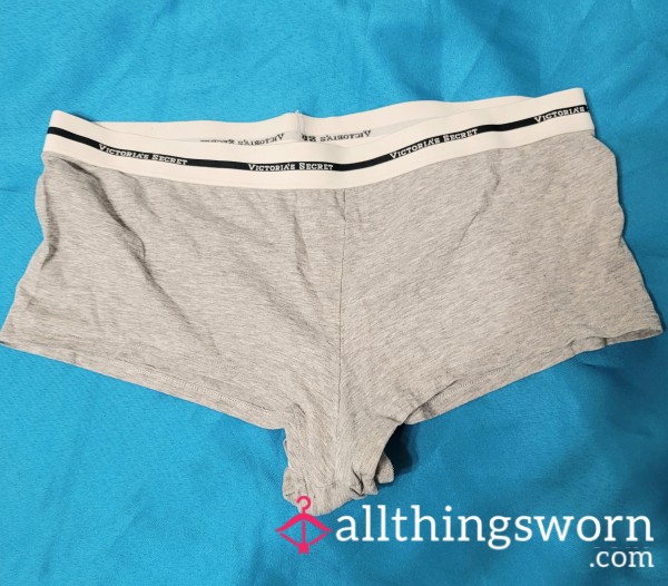 VS Grey Cotton Shortie Panties Size XL – Includes Free US Shipping